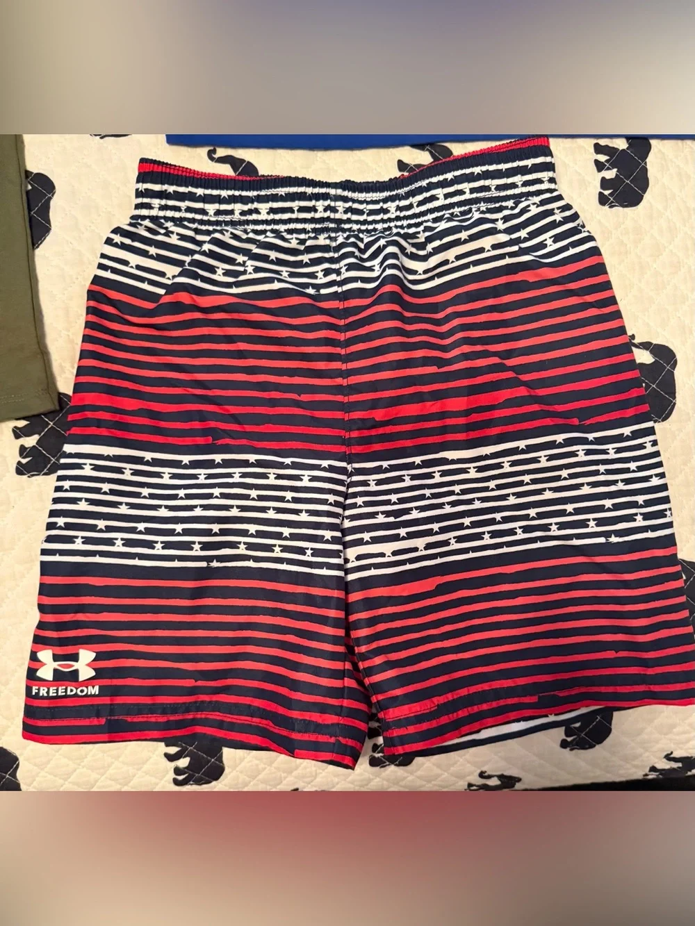 Boys Size 7/8 Bundle 2 Children’s Place T-shirts NWT, 1 UA Swim Shorts NWOT $18
